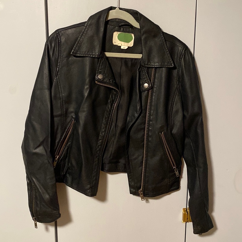 Anthropologie Faux Leather Moto Jacket
